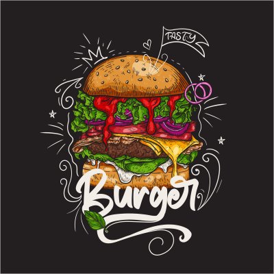 постеры Крутой бургер