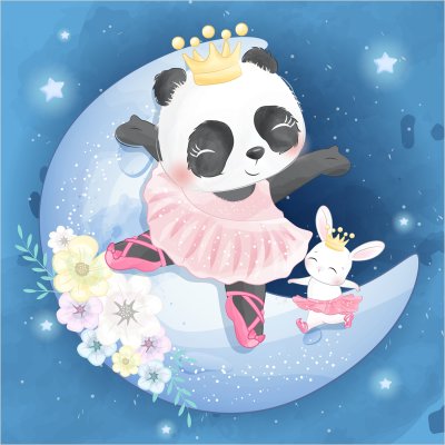 постеры Панда балерина