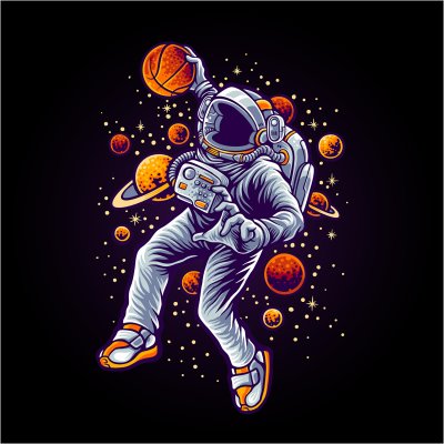 постеры Астронавт с мячом