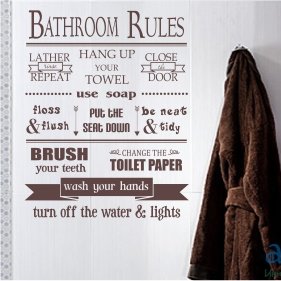 наклейки Правила ванной