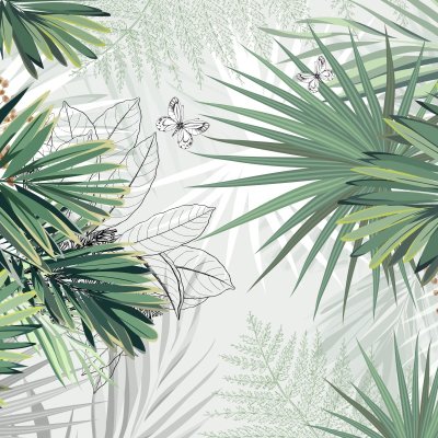 фотообои В листьях пальм