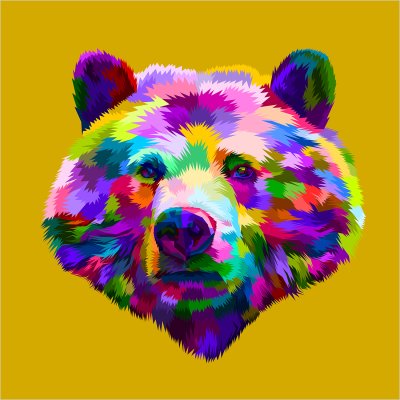 постеры Яркий медведь