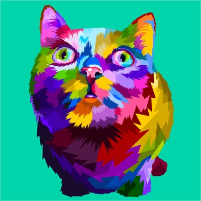 постеры Радужная кошка