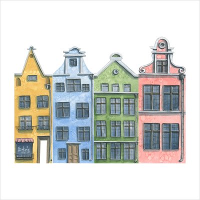постеры Стокгольмские домики