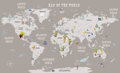 фотообои Английская карта мира